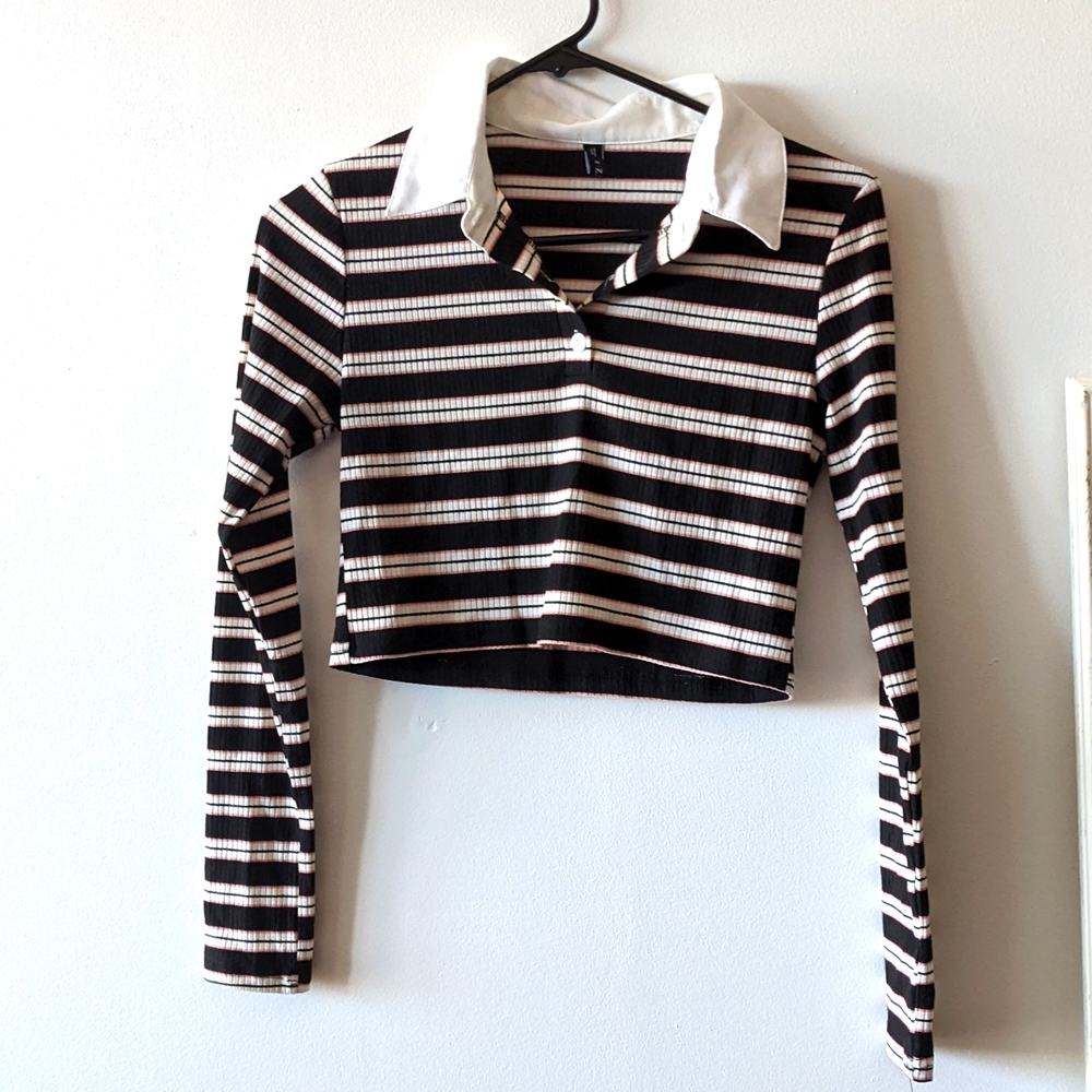 Cropped Button-up Shirt